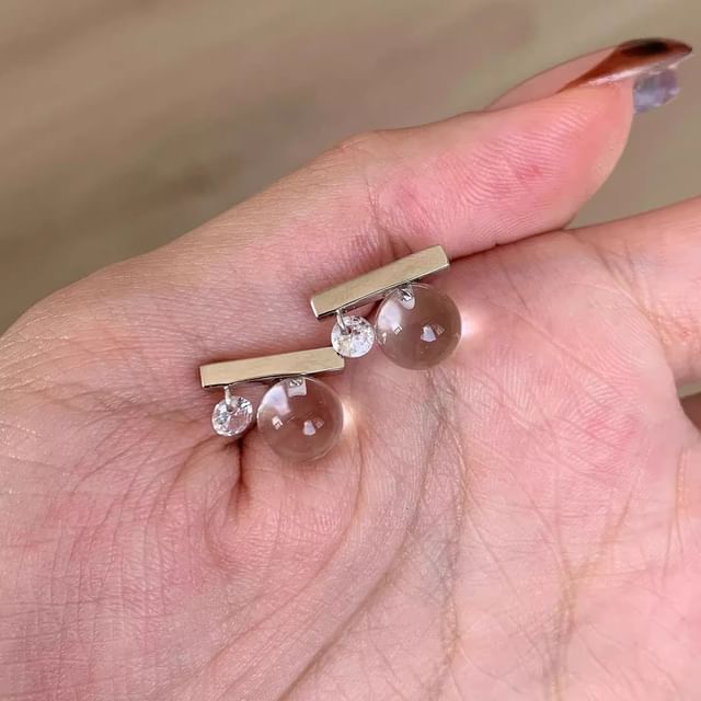 Earring Stud Rod CZ