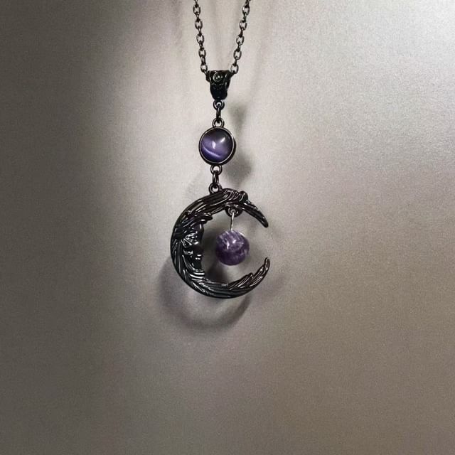 Necklace Beaded Moon