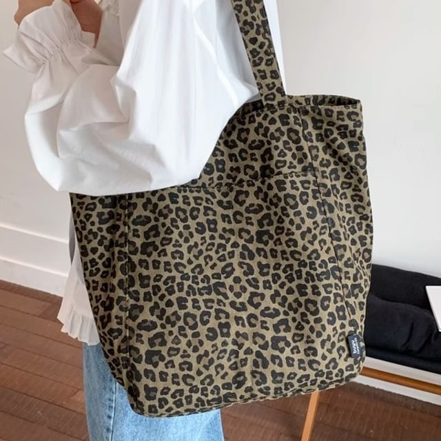 Print Tote Bag Leopard