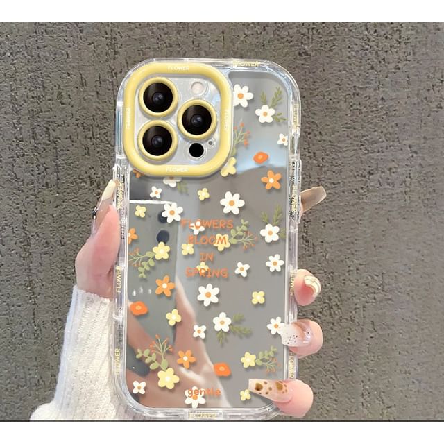 Phone Floral Case Mirrored