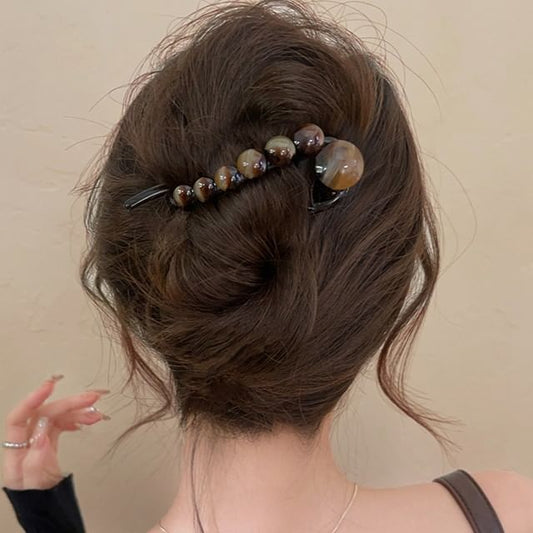 Acrylic Bead Hair Clip
