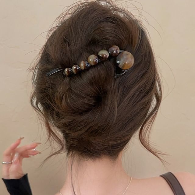 Acrylic Bead Hair Clip