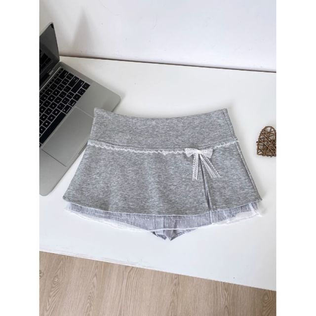 Skirt Rise Overlay Low Mini