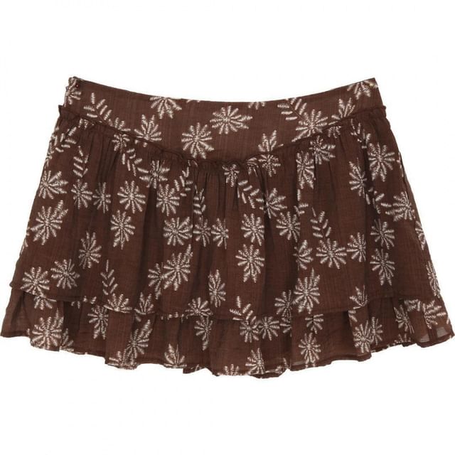 Skirt / Mini V-Neck Print Sleeveless Top