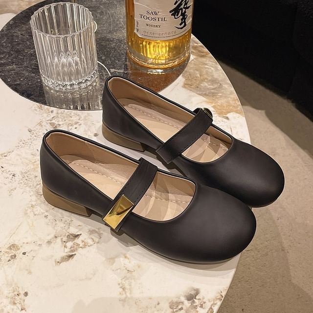 Jane Leather Shoes Faux Mary