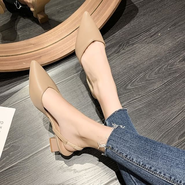 Slingback Pumps Pointed Toe