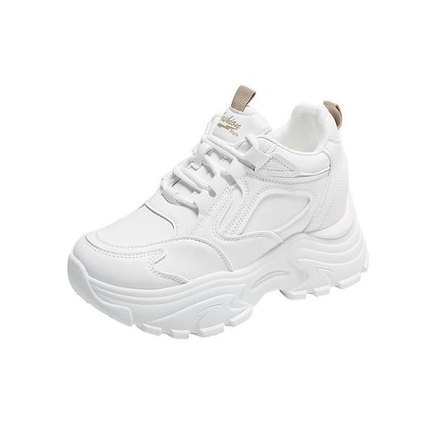 Panel Wedge Sneakers Platform Hidden