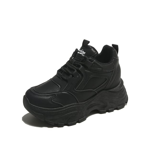 Panel Wedge Sneakers Platform Hidden