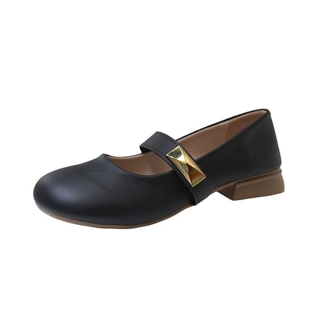 Jane Leather Shoes Faux Mary