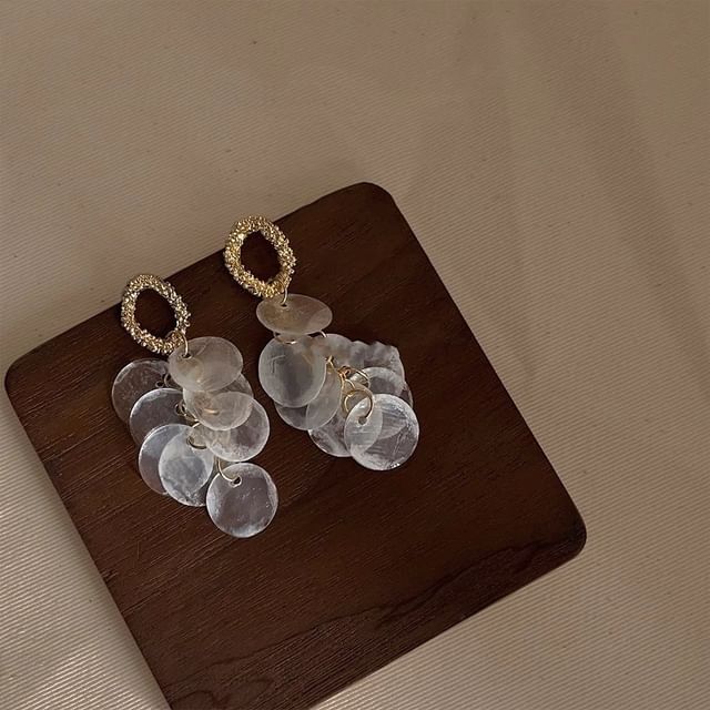 Fringed Shell Drop Earring