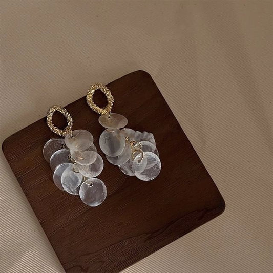 Fringed Shell Drop Earring