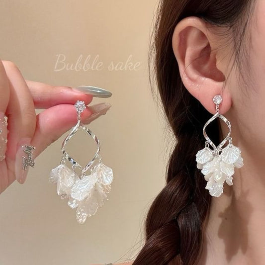 Chandelier Shell Rhinestone Earring