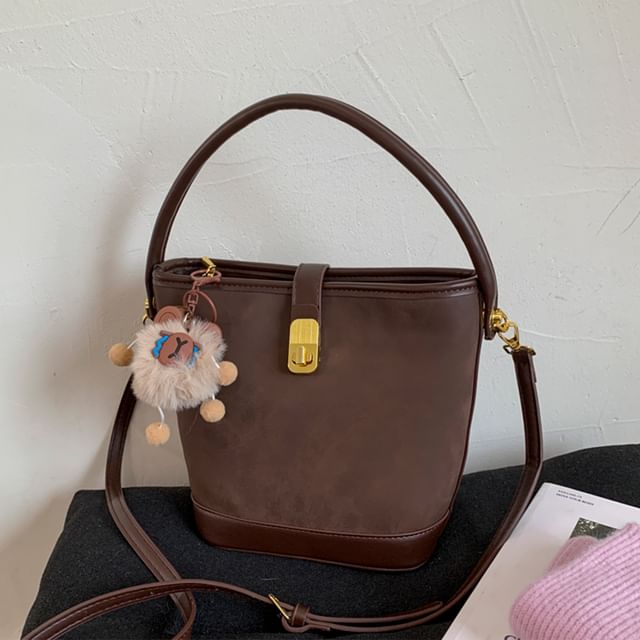 Faux Bag Leather Crossbody Piped