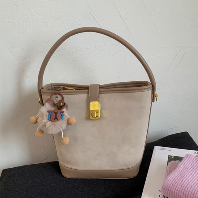 Faux Bag Leather Crossbody Piped