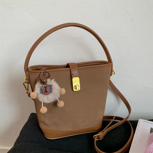 Faux Bag Leather Crossbody Piped