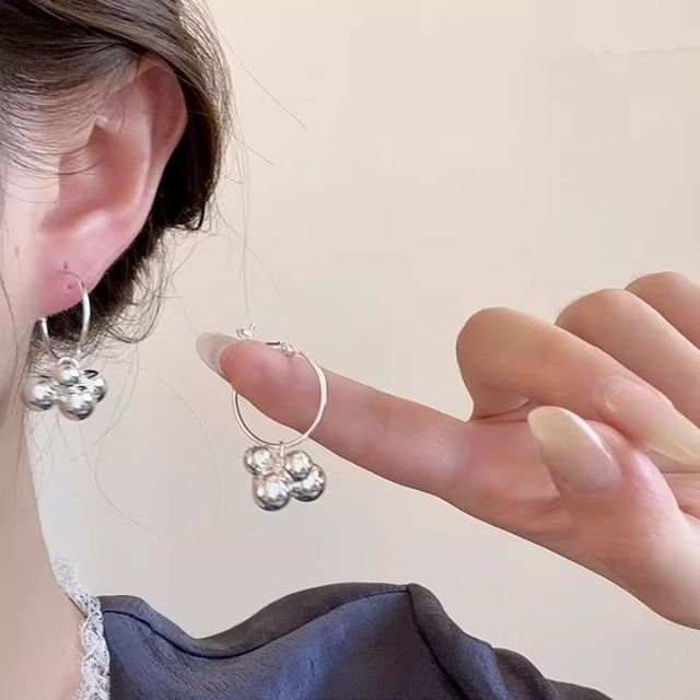 Drop Bead Polished Earring Alloy