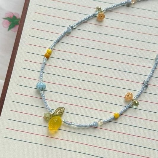 Lemon Necklace Pendant Bead