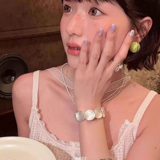 Textured Disc Bracelet Alloy