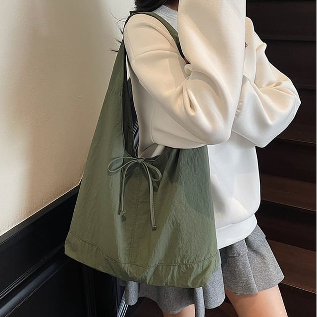 Tie-Up Plain Shopper Bag