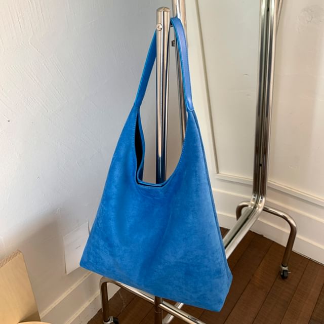 Pouch Tote Suede Faux Bag With