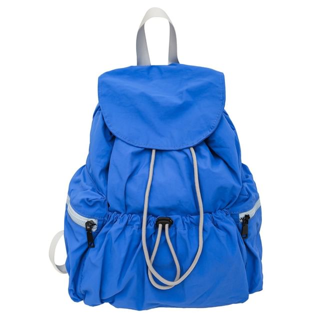 Backpack Drawstring Plain Unisex Nylon