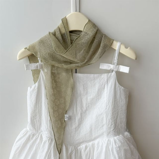 Floral Jacquard Sheer Scarf