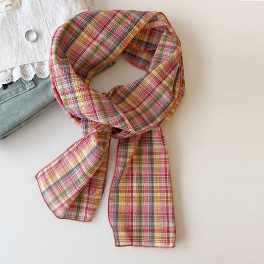 / Scarf Headkerchief Plaid
