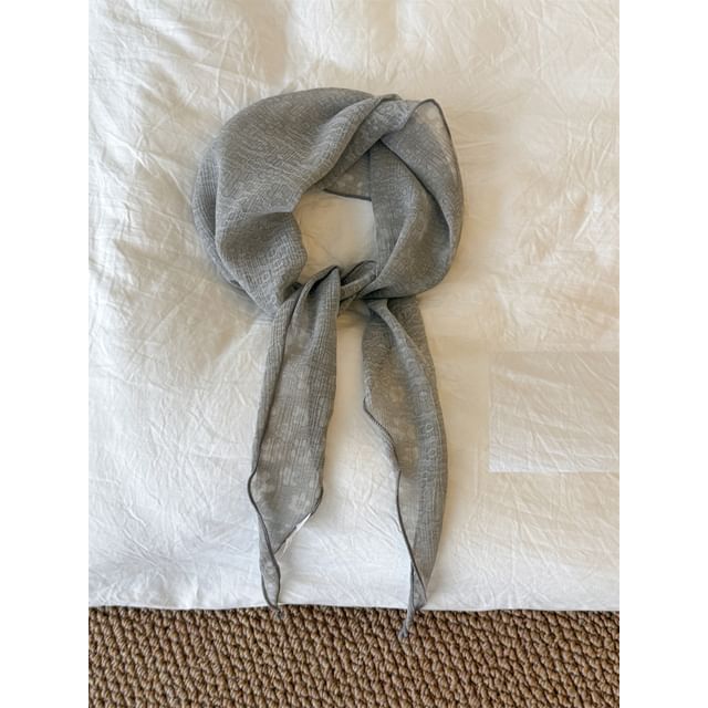 Floral Jacquard Sheer Scarf