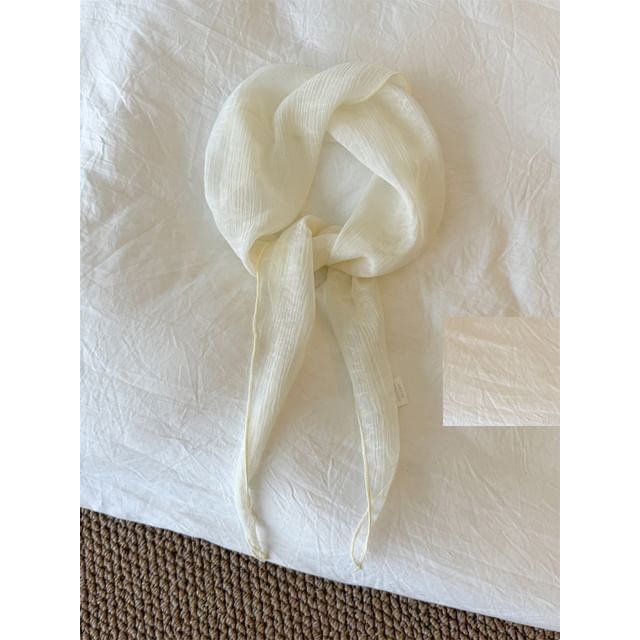 Floral Jacquard Sheer Scarf