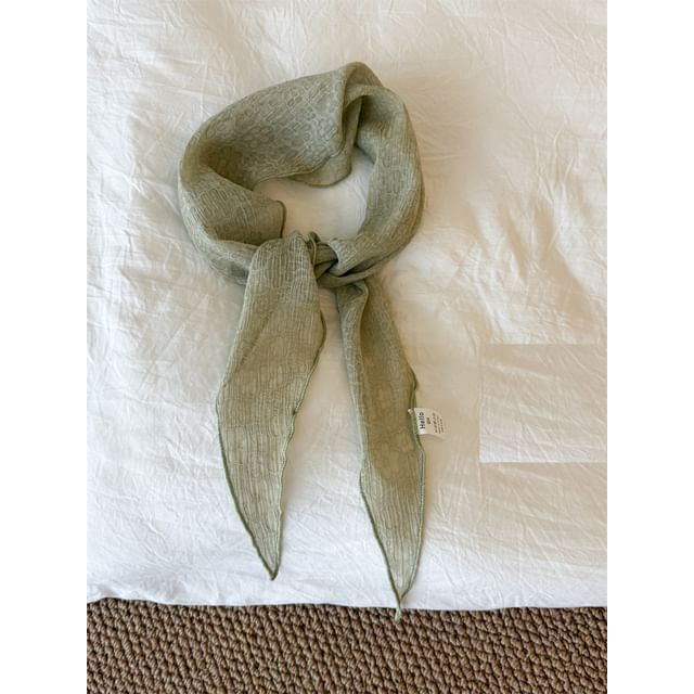 Floral Jacquard Sheer Scarf