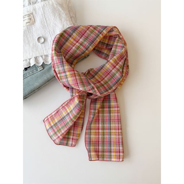 / Scarf Headkerchief Plaid