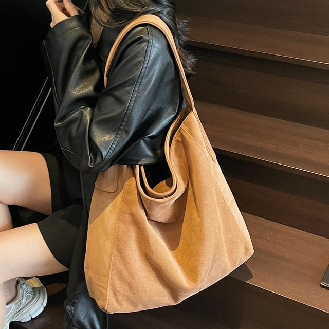 Suede Tote Faux Bag