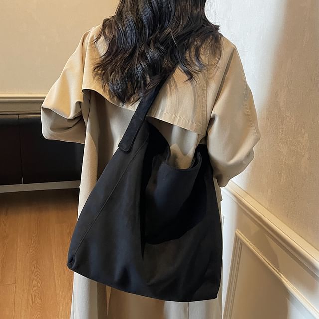 Suede Tote Faux Bag