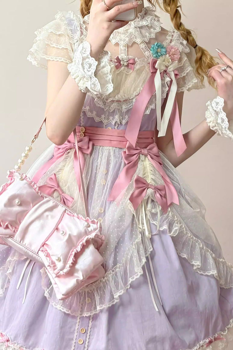 Violet Sakura Spring Strapless Bow Lolita JSK Mini