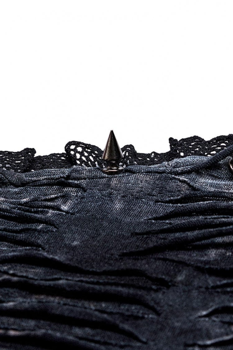 Sleeveless Halterneck Ripped Gothic Corset