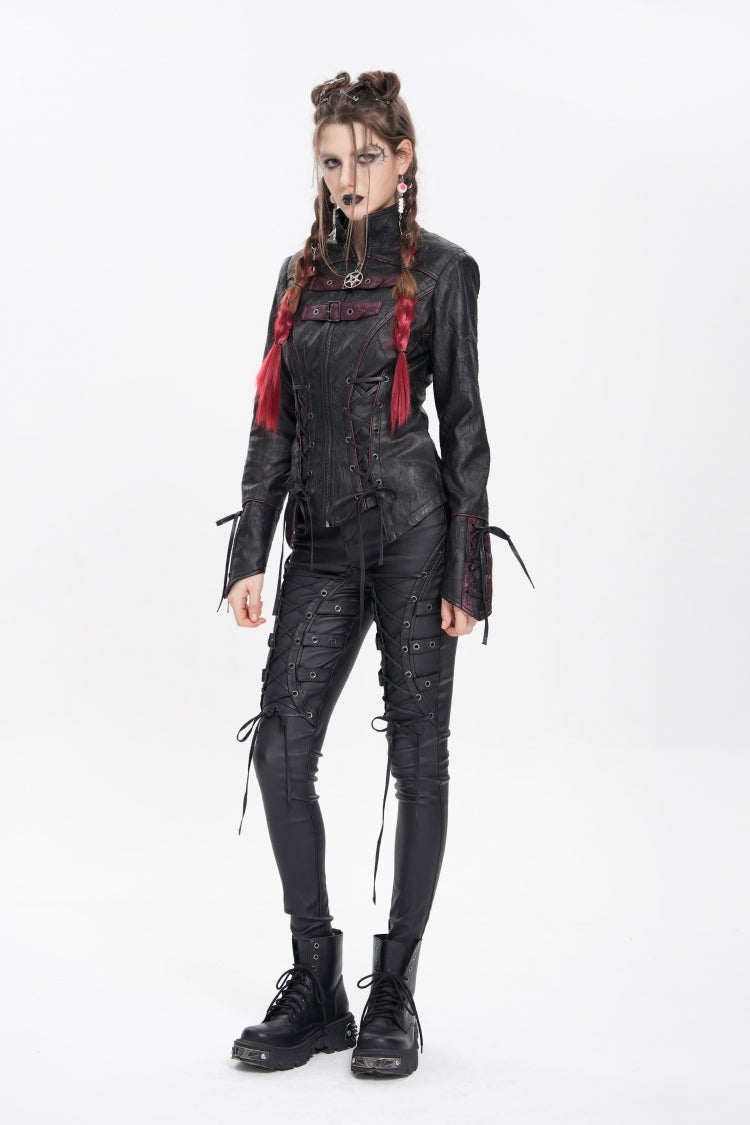 Occult Lace-Up Buckle Punk Jacket for Women