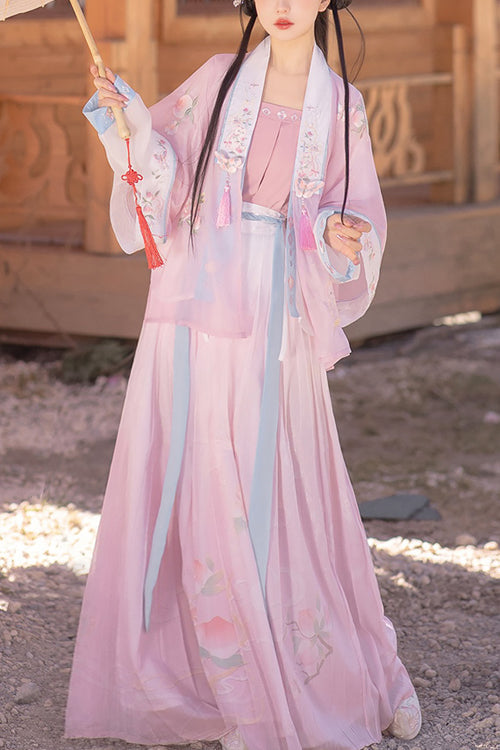 Song Dynasty Cat Embroidery Four-Piece Hanfu