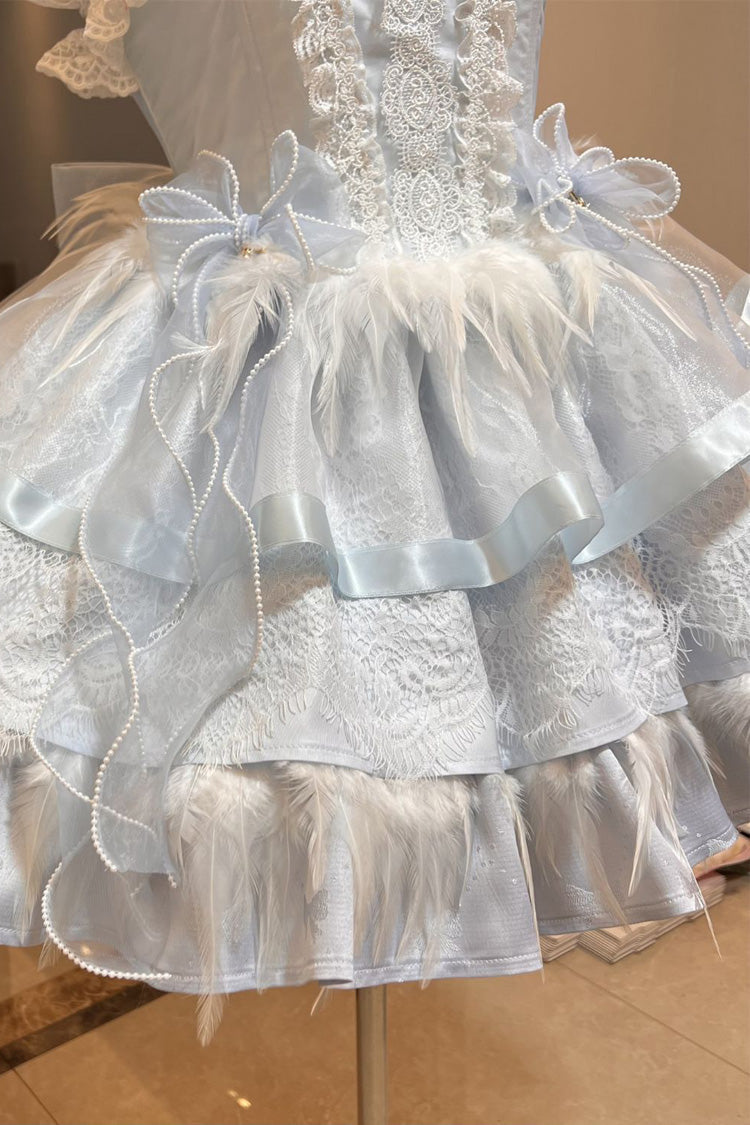 Wings Arrival Multilayer Ruffle Ballet Sweet Elegant Lolita Jumper Dress 3 Colors