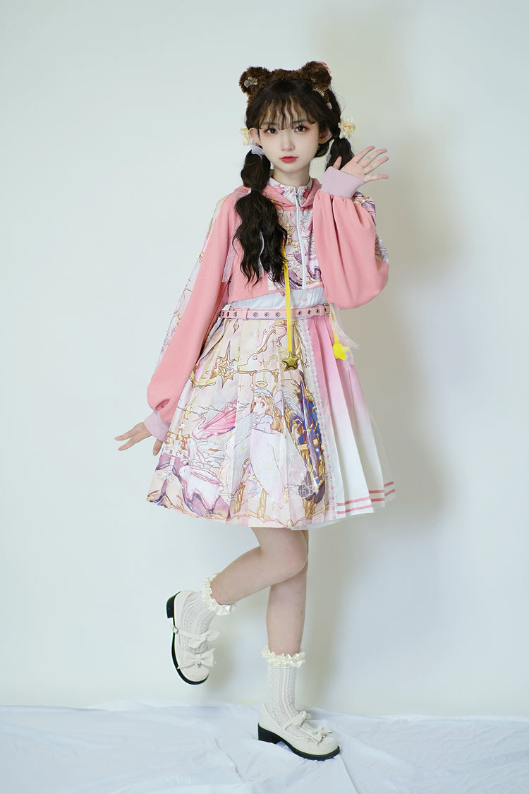 Sun Moon Print JSK with Hoodie Set