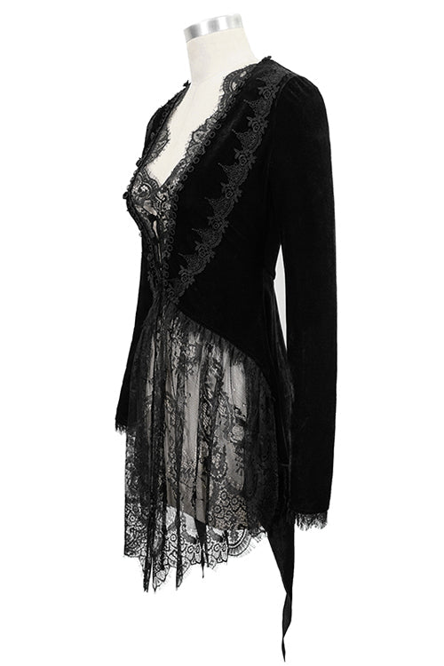 Knitted Mini Jacket Dress - Black