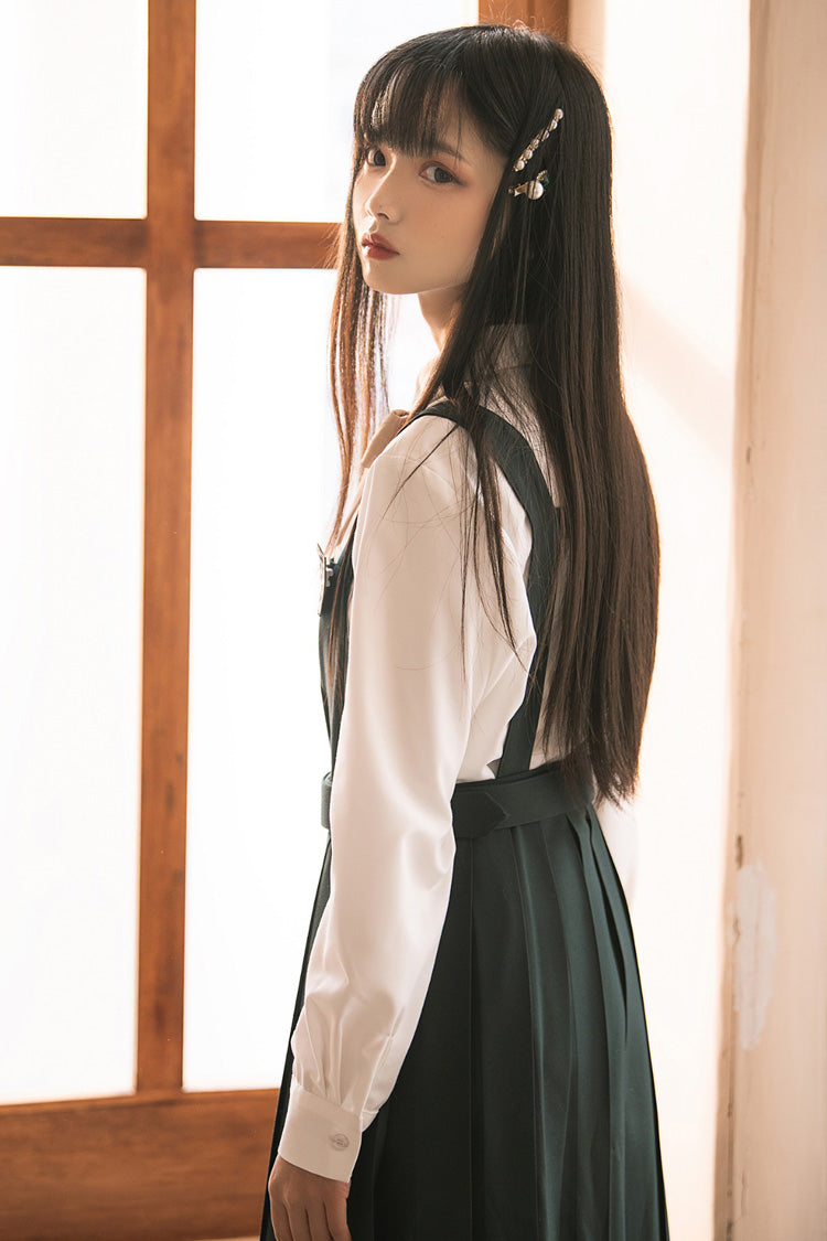 Green Artemis Collegiate Elegant Lolita Jumper Dress