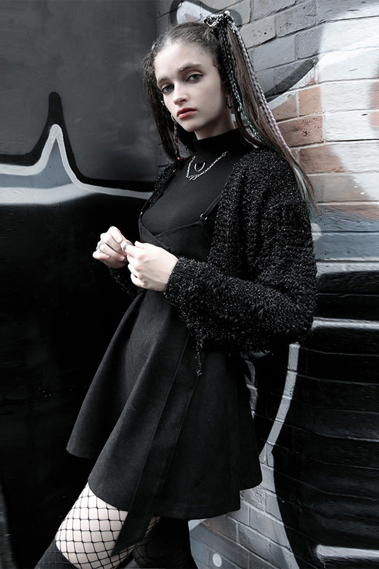 Steampunk Dress with Strap Buckle and High Waist for Women