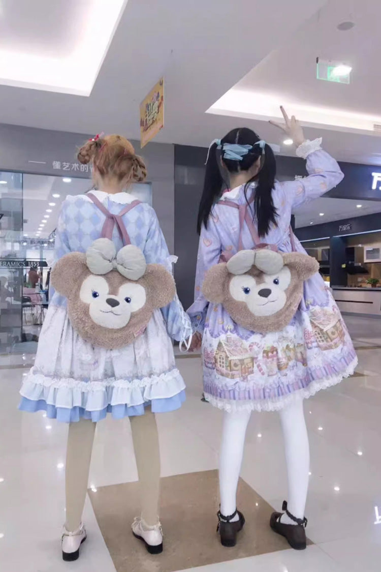Sweet Lolita Backpack with Bear Face Design