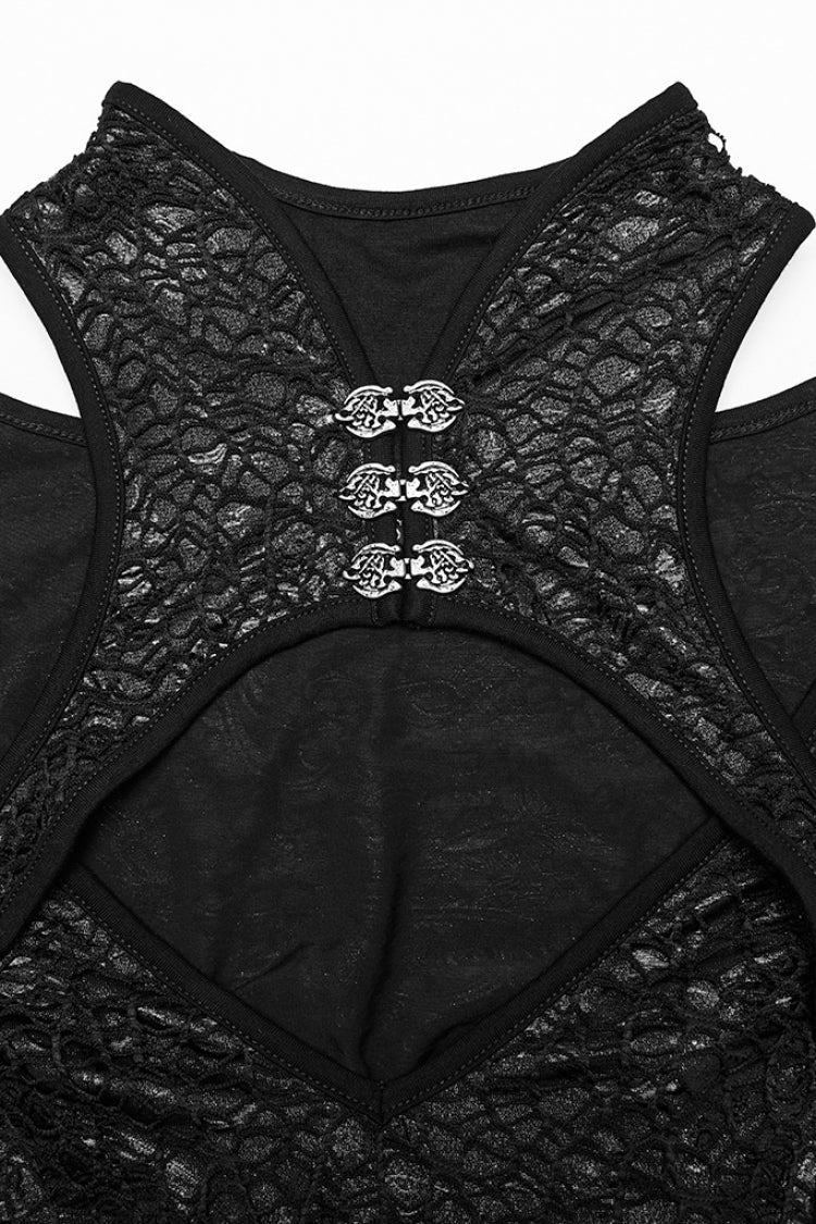 Gothic Dress with Cheongsam Collar Fishtail Hollow Design
