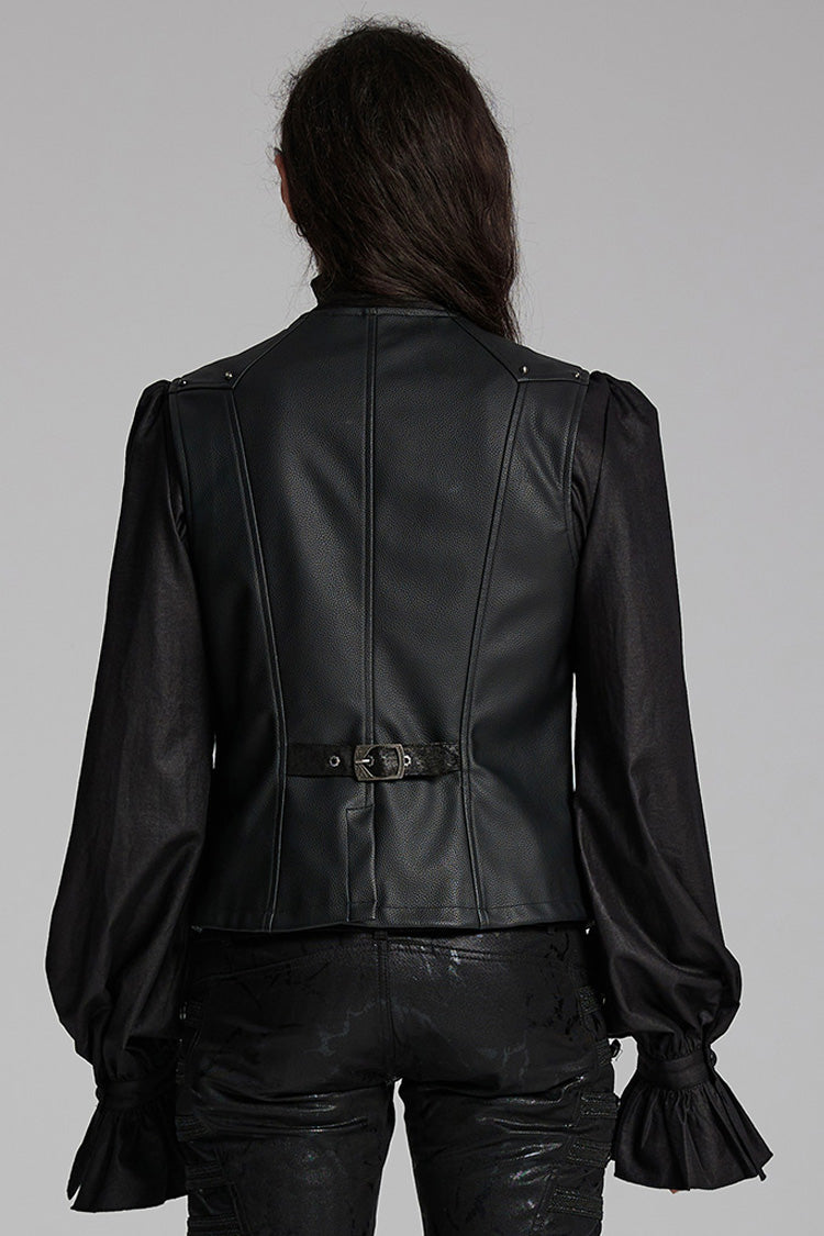 Men's Gothic Vest with Buckle and Rivet Accents
