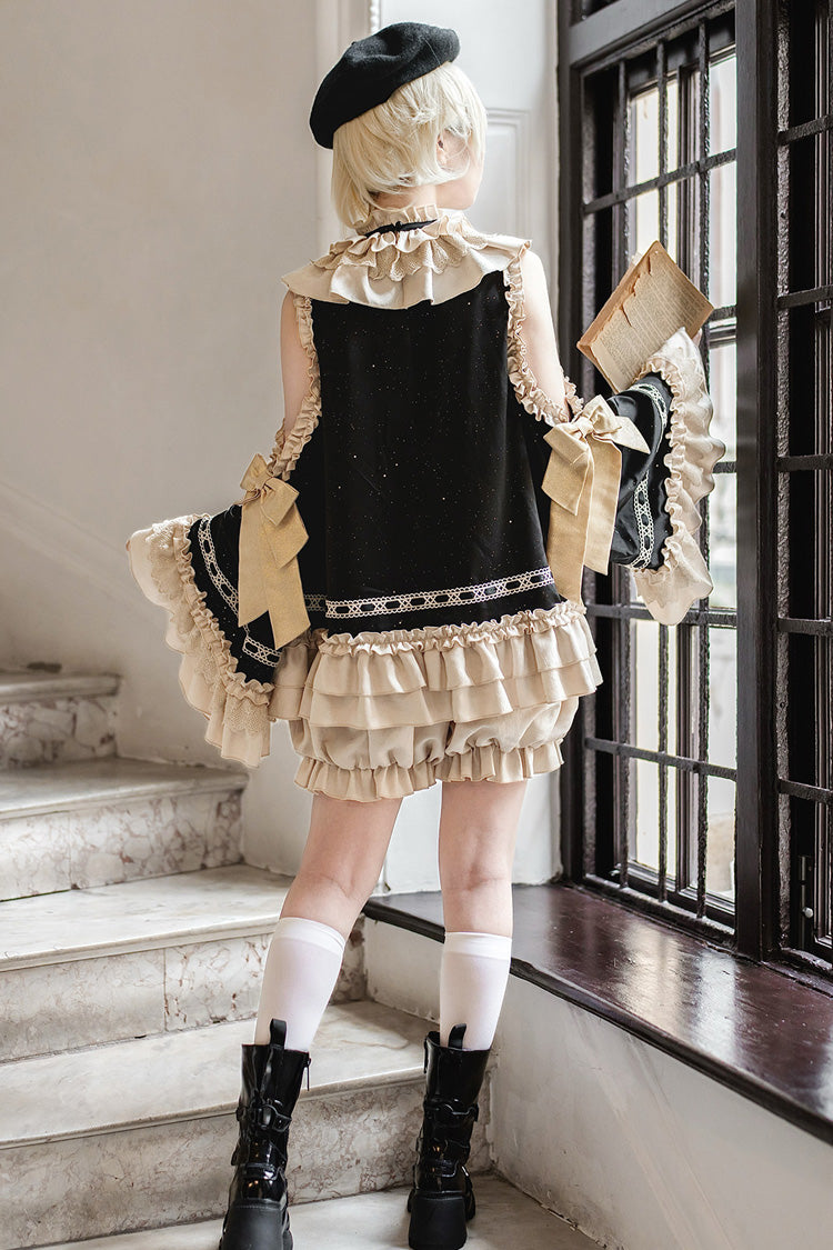 Ouji Lolita Set with Off-Shoulder and Bow