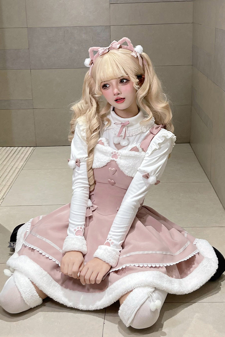Double-Layered Bowknot Sweet Lolita JSK for Cool Weather - Star Who Meow
