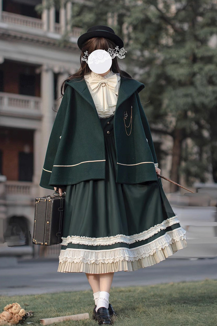 Green Bow Lace College Style Elegant Jumper - Artemis SP