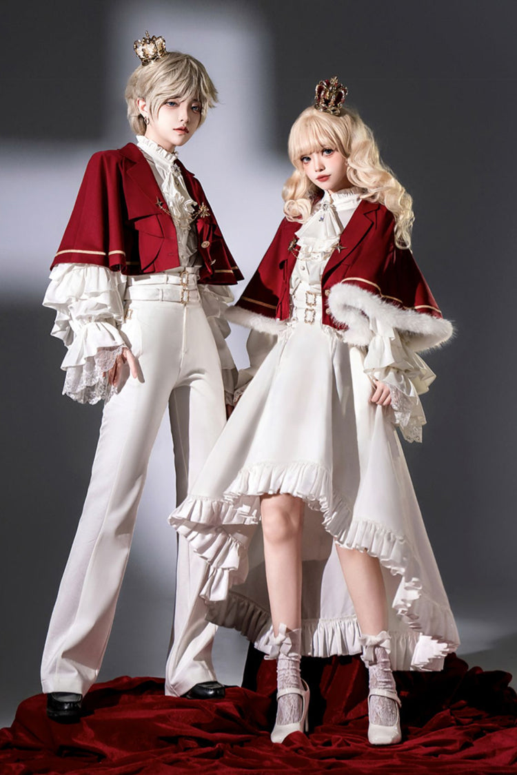 Ivory Ouji Skirt Pants with Ruffled Long Sleeves - Day and Night Song