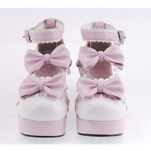 Blush Round Strap High-Heel Lolita Shoes